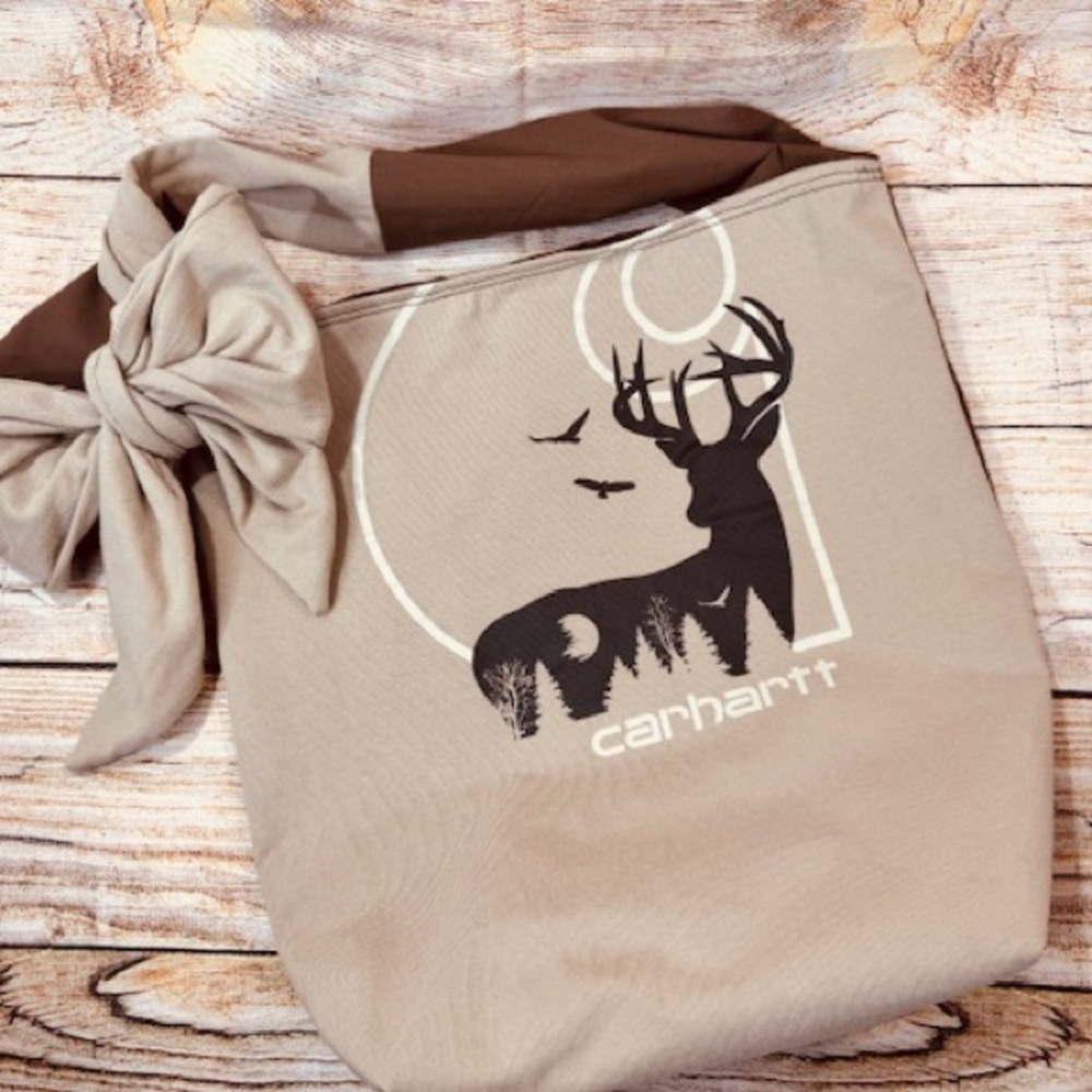 Carhartt Tan Tote with Deer Design